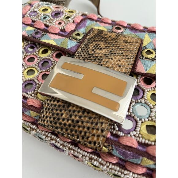 Fendi Baguette Multicolor mirror silver hardware shoulder bag - Picture 8 of 9